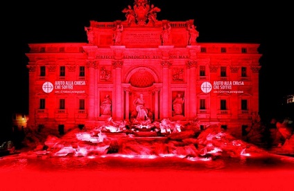 Martiri cristiani: Acs, il 29 aprile la Fontana di Trevi si tingerà di rosso sangue!